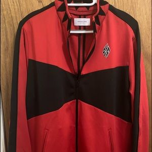 Ovadia & Sons sweater (large) with red and black colors.